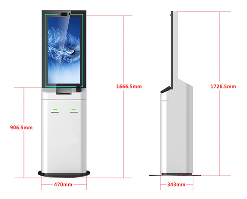 Industrial Grade PC Self Check In Hotel Kiosk Self Checkout Machine Compact Size