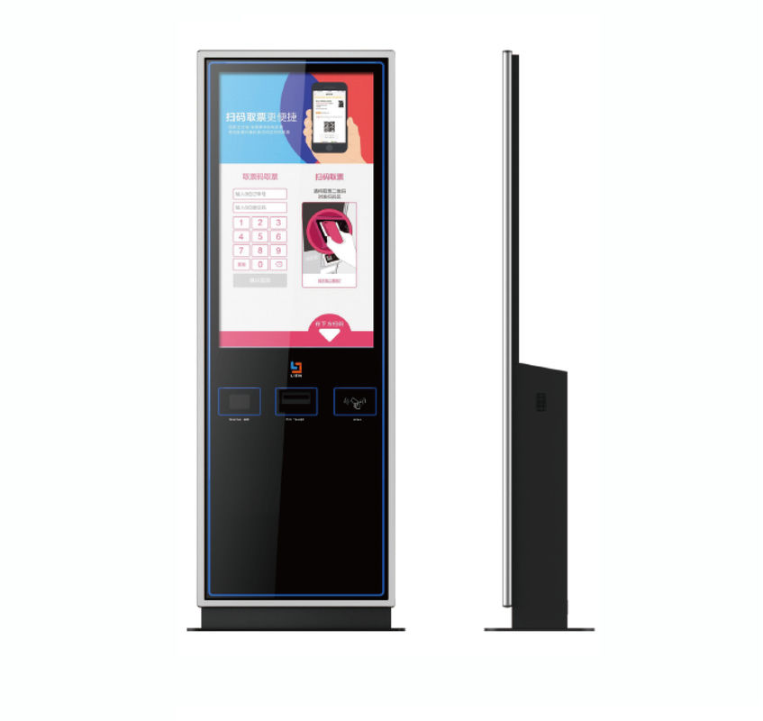 Indoor LCD All In One Touch Screen Information Kiosk For Hotel , Banks , Metro , Airport