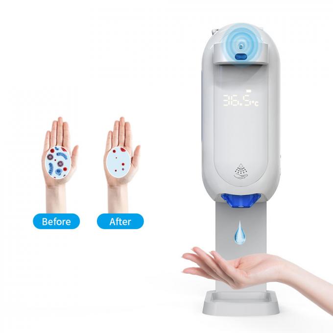 2021 ο νέος σχεδίου άσπρος διανομέας σαπουνιών θερμομέτρων αυτόματος καθαρίζει τα χέρια 2