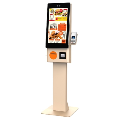 Αυτόματο μηχάνημα παραγγελιών Self Service Kiosk Cashless POS με σαρωτή QR Code