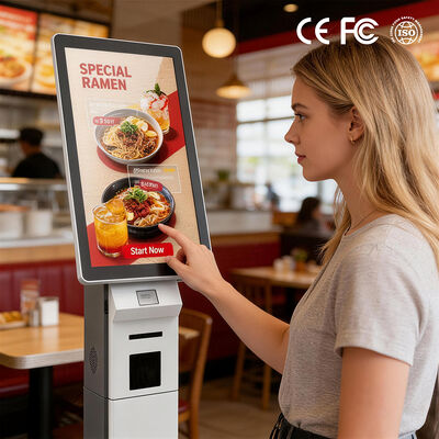 Commercial Intelligent Self Ordering Terminal Self Service Kiosk for Fast Food Store Canteen